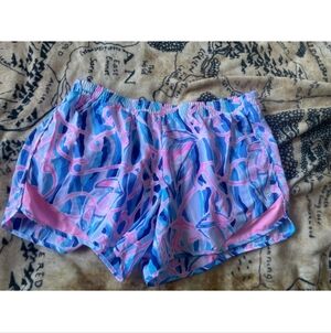 Lilly Pulitzer Size Large Luxletic Ocean Trail Athletic Shorts Anchors